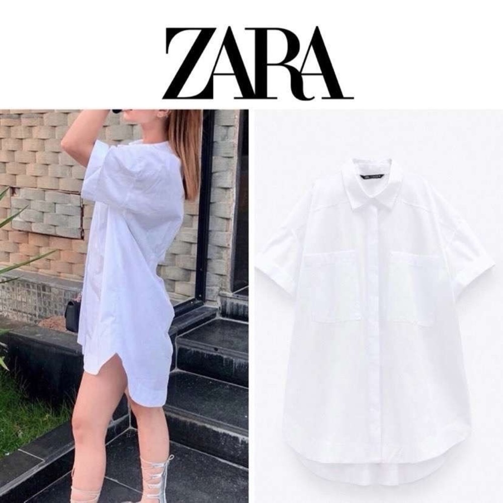 Zara White Shirt Dress
